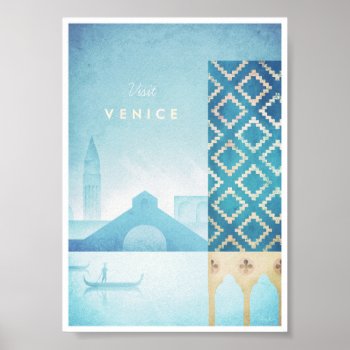 Venice Vintage Travel Poster by VintagePosterCompany at Zazzle