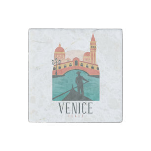 Venice Vintage Travel Stone Magnet