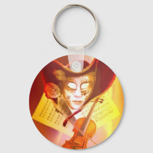 Venice Violinist Keychain
