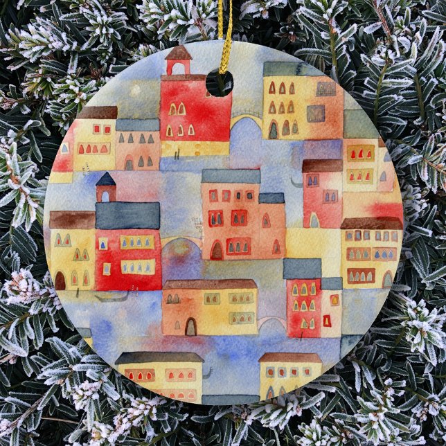 Venice Watercolor Ceramic Ornament (Creator Uploaded)