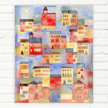 Venice Watercolor Poster<br><div class="desc">A watercolor painting of Venice, Italy. Architecture, buildings, canals and waterways, gondolas and bridges. Original art by Nic Squirrell.</div>