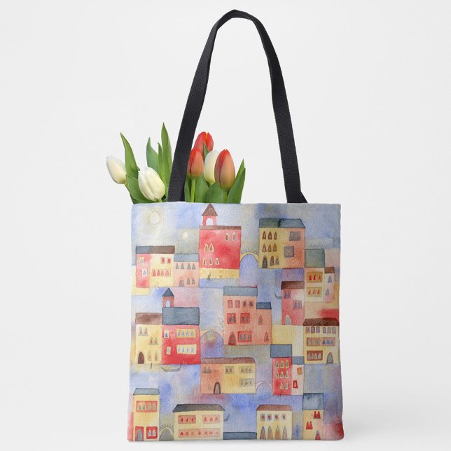 Venice Watercolor Tote Bag (Creator Uploaded)