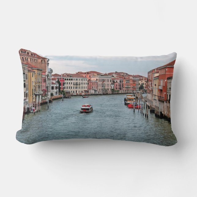 Venice Waterway Lumbar Pillow (Front)
