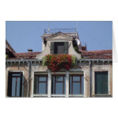 Venice Window Flower Boxes Blank Card (Front Horizontal)