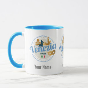 Venice with gondolier Italy carnival vintage Mug