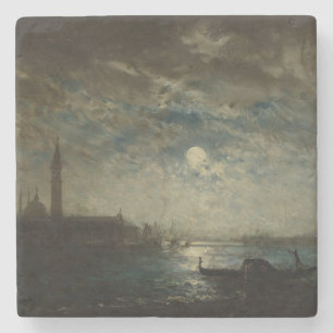 Venise et le Campanile au Clair de Lune  Stone Coaster
