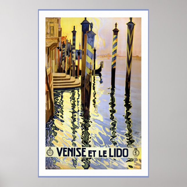 "Venise et le Lido" Vintage Travel Poster (Front)