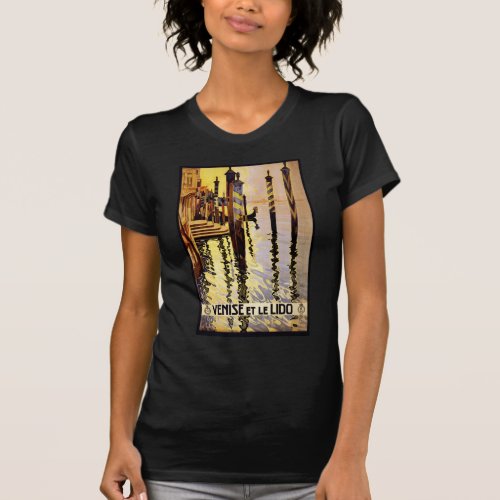 Venise et le Lido Vintage Travel Poster T_Shirt