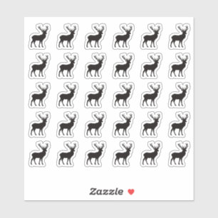 Venison Wedding Place Card Food Meal Menu Choice Sticker