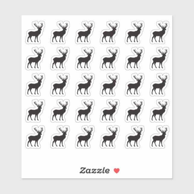 Venison Wedding Place Card Food Meal Menu Choice Sticker (Sheet)