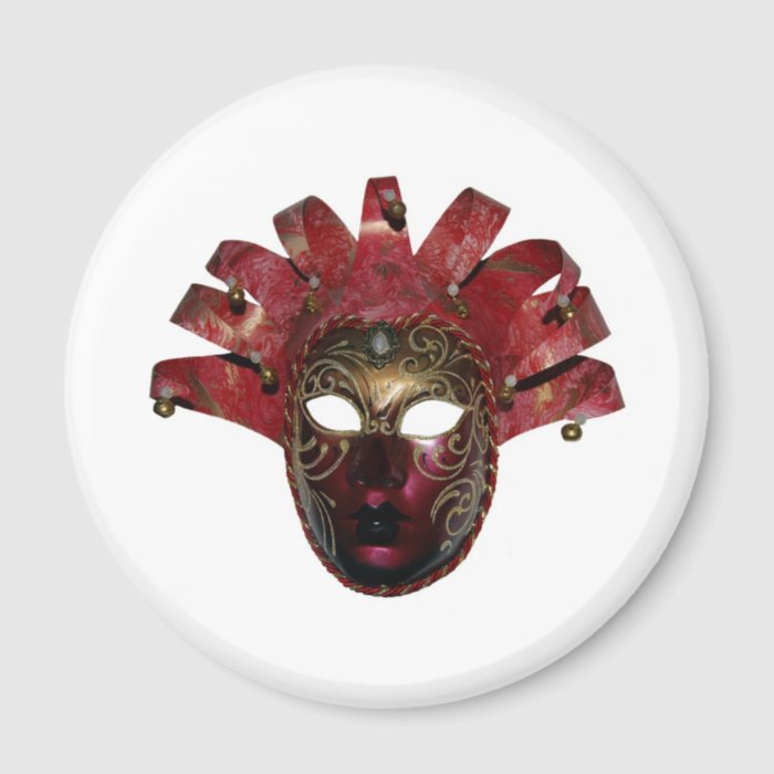 venitien mask fridge magnet