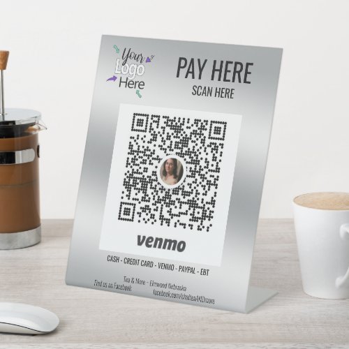 Venmo for Small Business Pay Here Pedestal Sign