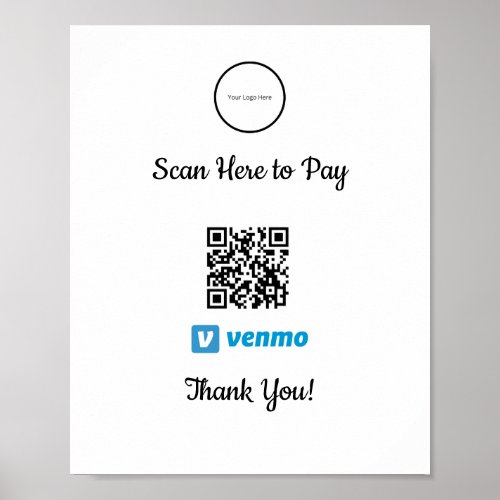 Venmo Mobile Payment  Scan To Pay Poster