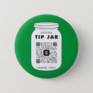 Venmo or Cash App QR Code Tip Jar Button