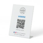 Venmo Payment Tabletop Sign | QR Code Scan to Pay