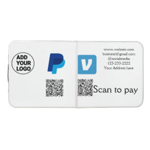 Venmo paypal scan to pay add q r code logo text na beer pong table