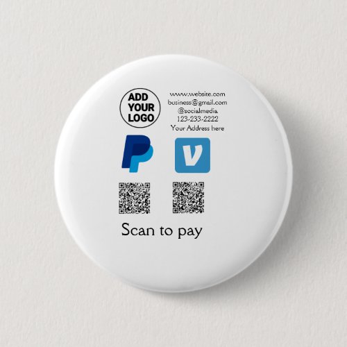 Venmo paypal scan to pay add q r code logo text na button
