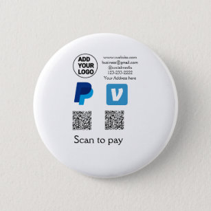 Venmo paypal scan to pay add q r code logo text na button