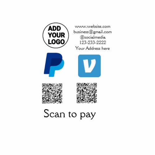 Venmo paypal scan to pay add q r code logo text na cutout