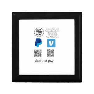 Venmo paypal scan to pay add q r code logo text na gift box