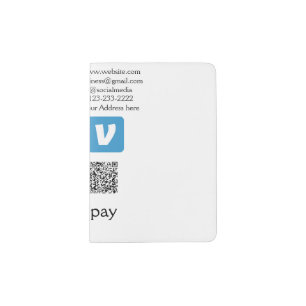 Venmo paypal scan to pay add q r code logo text na passport holder