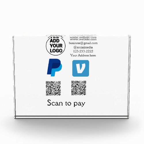 Venmo paypal scan to pay add q r code logo text na photo block