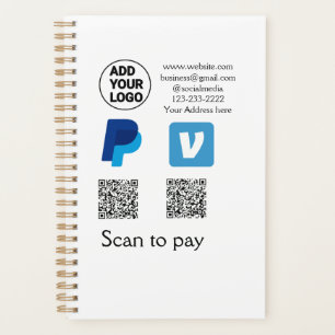 Venmo paypal scan to pay add q r code logo text na planner