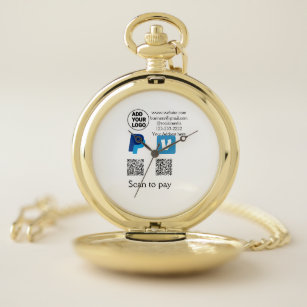 Venmo paypal scan to pay add q r code logo text na pocket watch