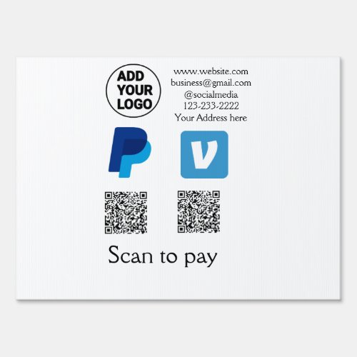 Venmo paypal scan to pay add q r code logo text na sign