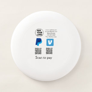 Venmo paypal scan to pay add q r code logo text na Wham-O frisbee