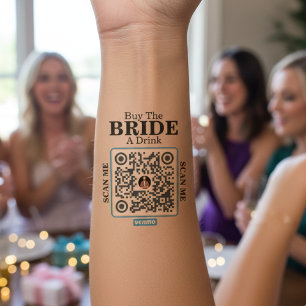 Venmo QR Buy The Bride a Drink Bachelorette Tattoo