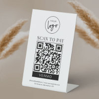 Venmo QR Code Payment Minimalist Logo Scan to Pay