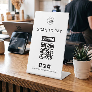 Venmo QR Code Sign Scan to Pay Business