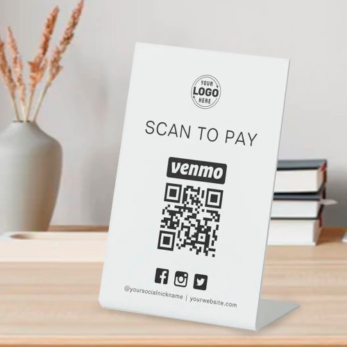 Venmo QR Code Sign Scan to Pay Business