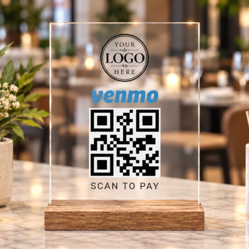 Venmo Scan to Pay Tabletop Display
