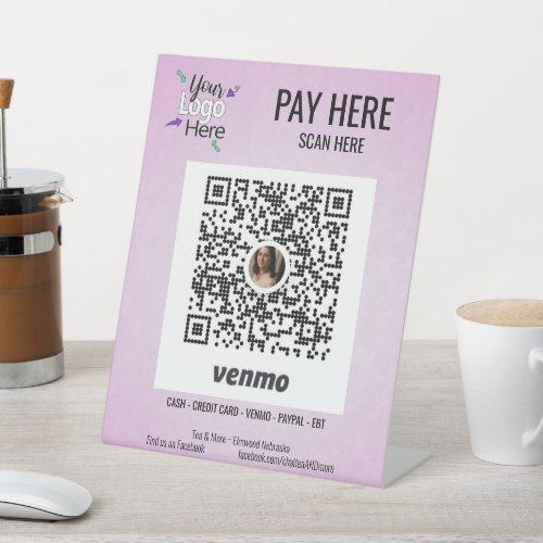 Venmo Sign for Small Business Pay Here Pink