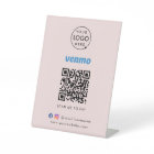 Venmo Tabletop Sign | QR Code Payment Counter Sign
