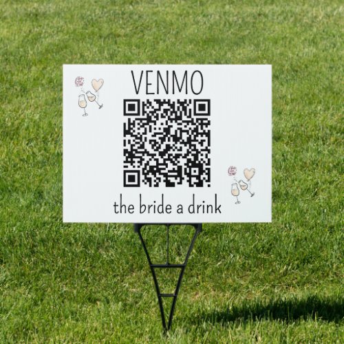 VENMO the Bride a Drink Bachelorette Party Custom Sign