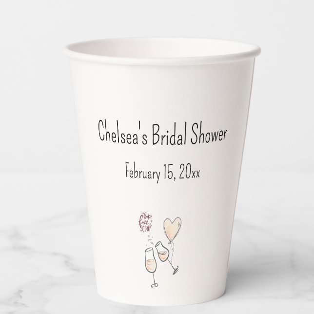 VENMO the Bride a Drink Bachelorette Party Paper Cups (Back)