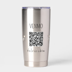 VENMO the Bride a Drink QR Code Bachelorette Party Insulated Tumbler