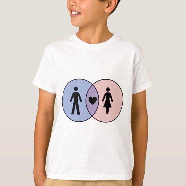 Venn Diagram Boy + Girl T-Shirt (Front)