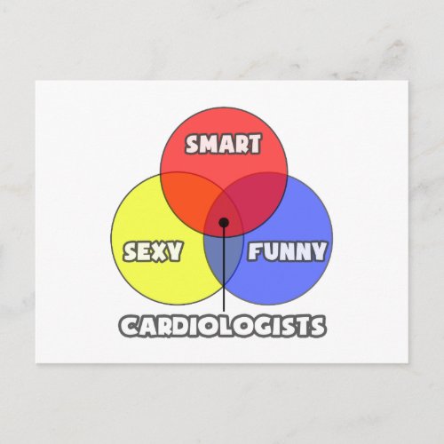 Venn Diagram  Cardiologists Postcard
