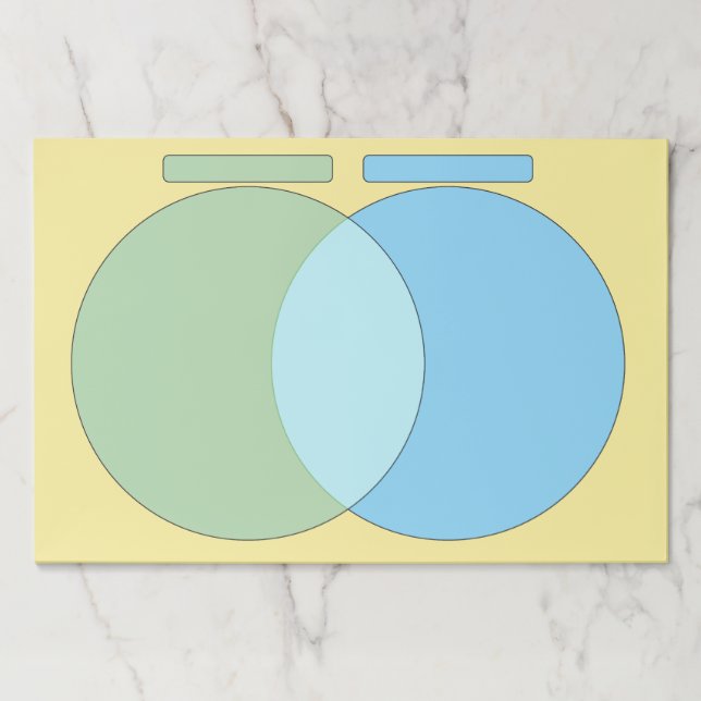 Venn Diagram Chart Office or School Paper Pad (Front)
