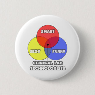 Venn Diagram .. Clinical Laboratory Technologists Pinback Button