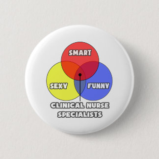 Venn Diagram .. Clinical Nurse Specialists Pinback Button