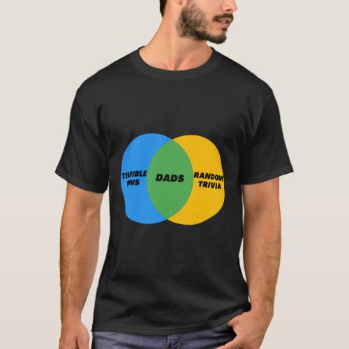 Venn Diagram Dads Dad Jokes Terrible Puns Random T T_Shirt