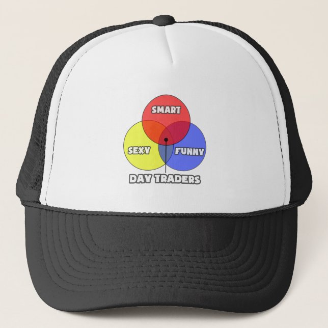 Venn Diagram .. Day Traders Trucker Hat (Front)