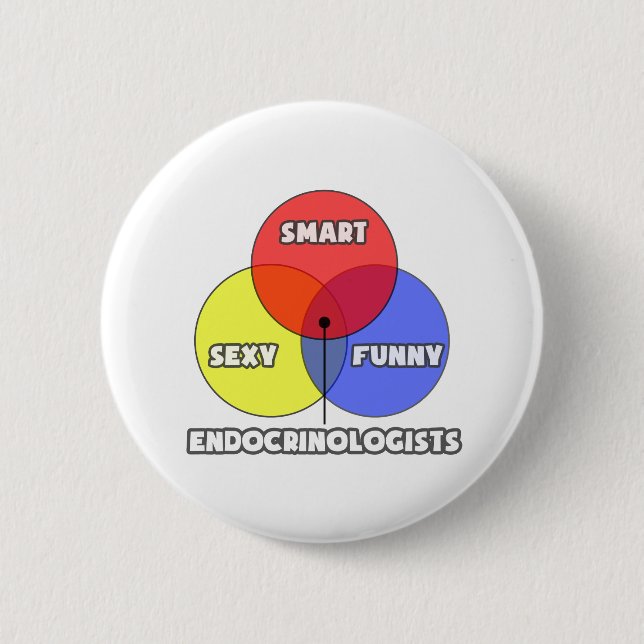 Venn Diagram .. Endocrinologists Button (Front)
