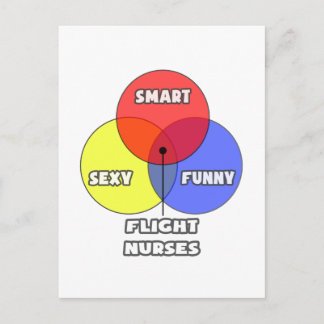 Venn Diagram .. Flight Nurses Postcard