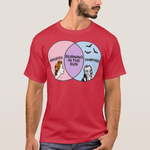 Venn Diagram GingersVampires T_Shirt